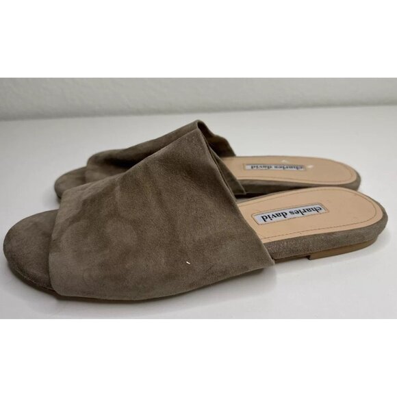 Charles David Women's Soleil Leather Slide Suede Tan Size 10 - Picture 4 of 10